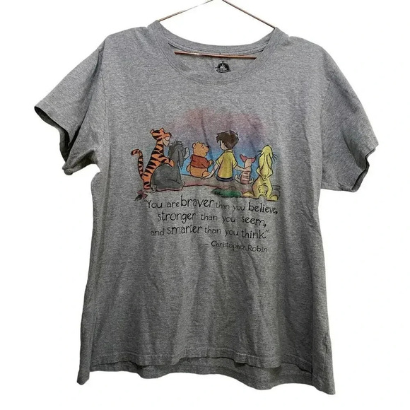 Disney Store Winnie The Pooh Bear And Friends Quote Graphic T Shirt Size 2XL - Picture 1 of 4